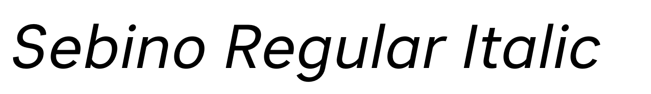 Sebino Regular Italic